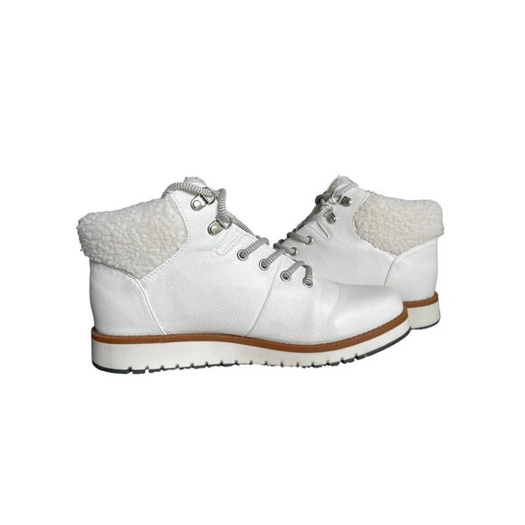 Cliffs by White Mountain Collins White Leather Fur Women's Boots Size 9 M - Picture 8 of 14